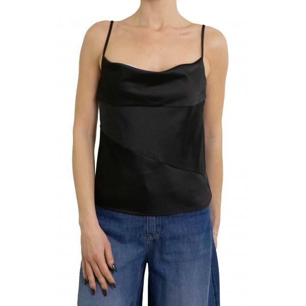 Top con scollo a cascata e spalline sottili Imperial